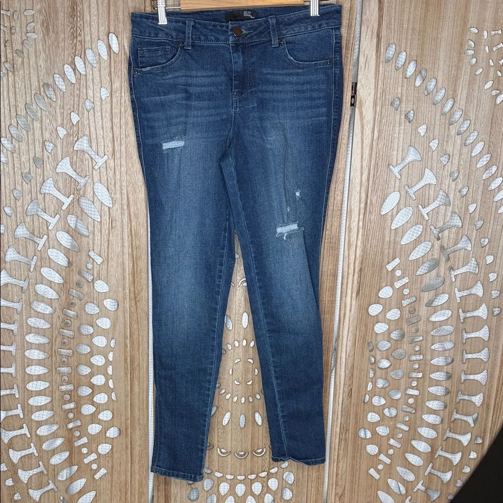 1822 Denim Dark Blue Skinny Jeans - Picture 3 of 7